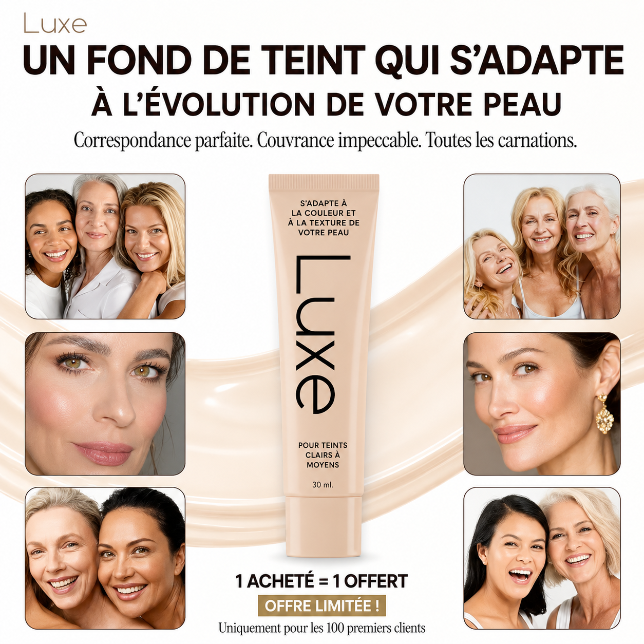 mirelle™ Luxe - Fond de Teint Changeant de Couleur