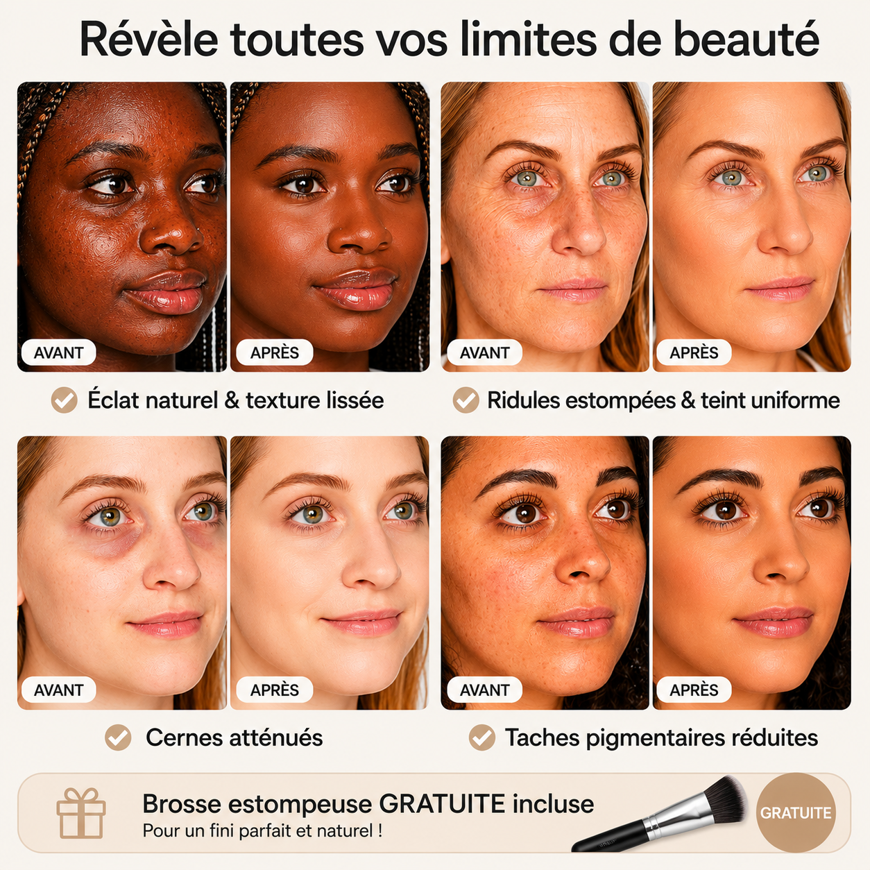 Mirelle™ BB Blur – Crème Hydratante Teintée SPF 30