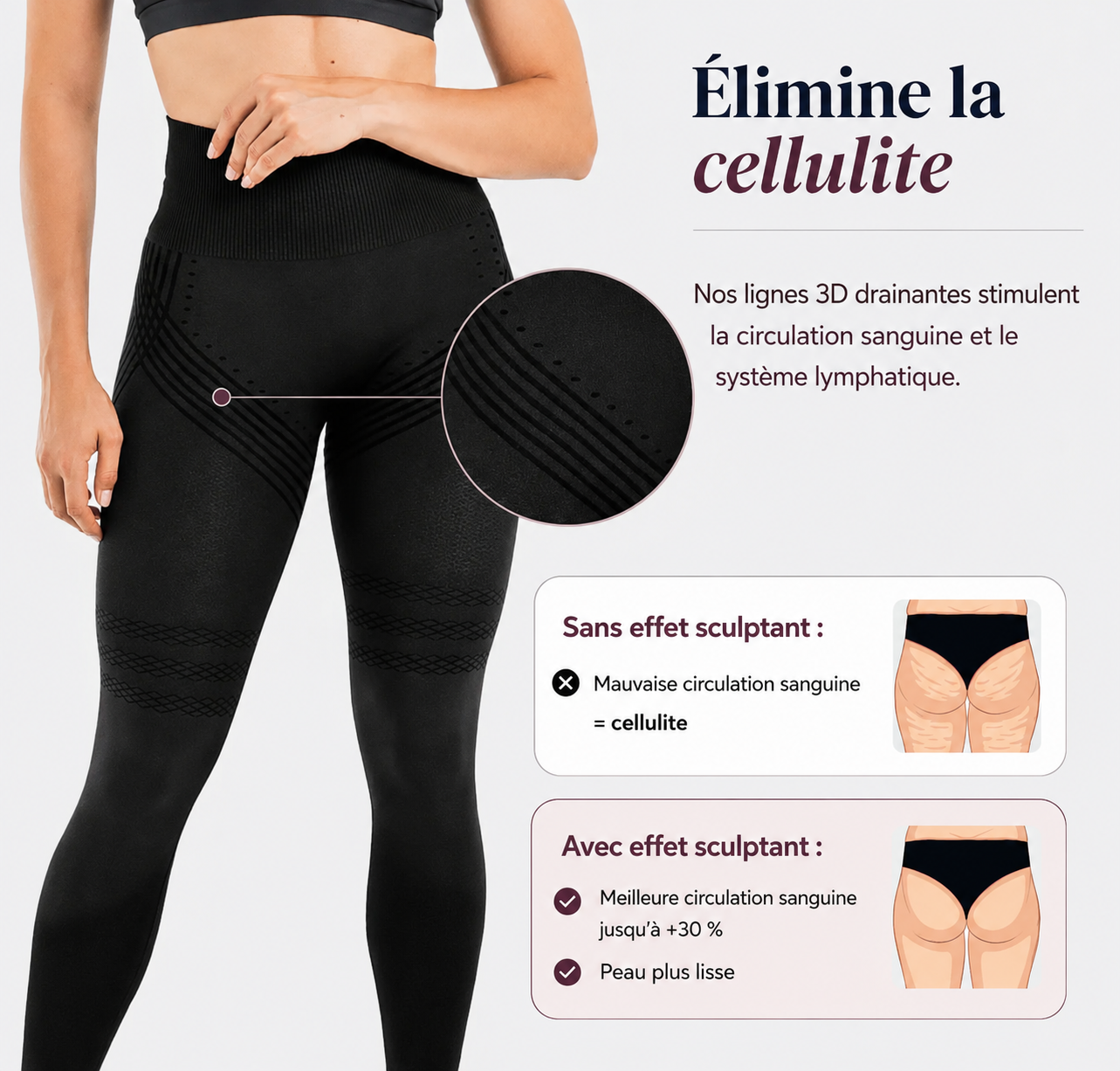 Sculpt 3D™ – Legging Sculptant Anti-Cellulite